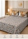 Queen Size Double Bedsheet Set 220x220cm Leopard Printed Design with 2 Pillow Covers Soft 125 GSM Fabric Durable &amp; Fade Resistant Comfortable Bedding Set