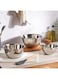 Home Essentials 3-Piece Mixing Bowl -Chrome