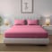 MUSA Striped 3 Piece Fitted Sheet Set California King Size - Pink