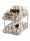 2 Tier Bathroom Storage Organizer with Dividers, Clear Under Sink Organizers and Storage, Multi-Purpose Pull Out Cabinet Organizer for Kitchen Bathroom Pantry Storage Bins, Medicine Cabinet Organizer