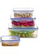 Home Smart Rectangle Plastic Container Set of 4 PCs Food Container With Airtight Lid to Safely Store Food Good for Outdoor and Indoor Dining Activity (Rectangular 4PC Set)