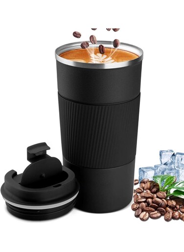 510ml Travel Mug &acirc;&euro;&rdquo; Reusable Insulated Coffee Cup, Stainless Steel Vacuum Thermal Mug for Hot &amp; Cold Drinks