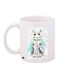 Cartoon Girl Printed Coffee Mug White/Blue/Grey 11ounce