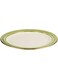 Harmony Ceramic Three Lines Round Plate - 11.25 inches, Green and Gold,Multi Color