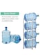 Bottles Storage Rack 4 Tier Reinforced Carbon Steel Heavy Duty Water Cane Jug Holder Cooler Organizer Shelf for Home Kitchen Office Garages Restaurant Gym Stand Shelves