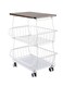 Kitchen Storage Rolling Cart 3 Layer Metal Removable Portable Sundries Storage Rack