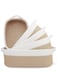 cotton rope woven storage basket five-piece set, White and brown: 30*22*11cm, 28*20*10cm, 26*18*9cm, 23*16*8cm, 20*14*7cm