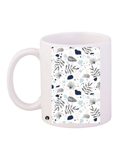 Leaves Printed Coffee Mug White/Blue/Black