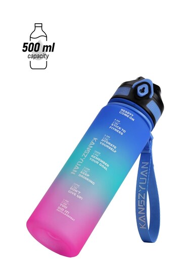 Sports Water Bottle BPA Free 500ml Protein Shaker Outdoor Travel Portable Leakproof Drink Bottle Kids Student to Camping Office School Gym
