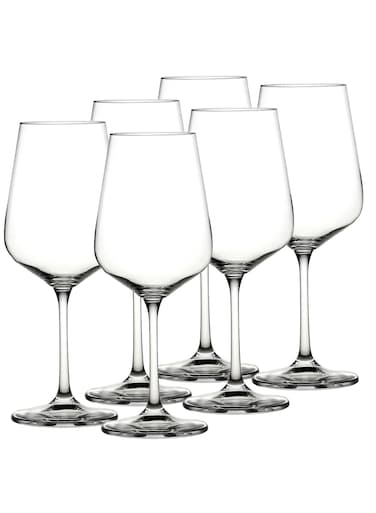 Red Wine Glasses (Set of 6) Crystal Stemware 435ml(14.72 oz) Elegant Glassware for Celebrations, Anniversaries, and Wine Enthusiast Gift, Dishwasher Safe, Lead-Free, and Durable Glass