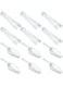 Roshtia Plastic Serving Tongs Mini Kitchen Tongs Kitchen Tongs Utility and Plastic Kitchen Scoops Clear Ice Scoop Mini Clear Buffet Scoop for Candy Dessert Buffet Ice (12)