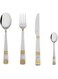FNS Jessica Cutlery Set 24Pcs Gold/Steel With Box
