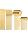Stainless Steel Cutlery Cutlery Set, Portable Cutlery, Travel Camping, Dishwasher Safe, Steak/Cheese/Butter Knife, Dessert Fork, Soup Spoon (Gold, 24)