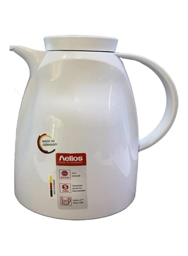 Helios BEST Flask 650ml, White (8765-950) - 24hrs Hot/Cold Retention - Easy Cleaning - Suitable for Tea &amp; Coffee