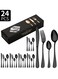 24-Piece Stainless Steel Cutlery Set &acirc;&euro;&ldquo; Matte Assorted Finish