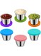 6Pack 2.4oz Small Condiment Containers with Lids, Salad Dressing Container To Go, Stainless Steel Sauce Container with Silicone Lids, Leakproof, Reusable, Small Dipping Sauce Cups with Kids