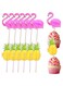 MAKINGTEC Flamingo Pineapple Cupcake Toppers for Hawaii Birthday Party Decoration, 48 Pcs Tropical Summer Party Supplies for Beach Theme Party Wedding Hawaiian Party Cake Decorations