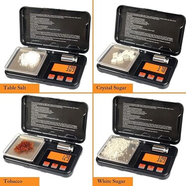 Digital Scale 200G X 0.01G GRAM Scale With Pocket Size, 50G Calibration Weight,6 Units Conversion, Lcd Back-Lit Display, Use For Jewelry/Medicine/Food/Powder/Coin