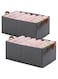 Tycom Foldable Clothes Storage Bins with Handles (2-Pack), Closet Organizer Bins for Clothes, Toys, Office Supplies &amp; Sundries (47x28x20CMcm, Gray)