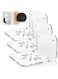 XICEN Acrylic Small Wall Shelf Set of 3 for Security Cameras, Speakers, Baby Monitors &amp; More - 4'' Universal Adhesive Shelf Easy to Install No Drill, with Cable Clips (Clear)