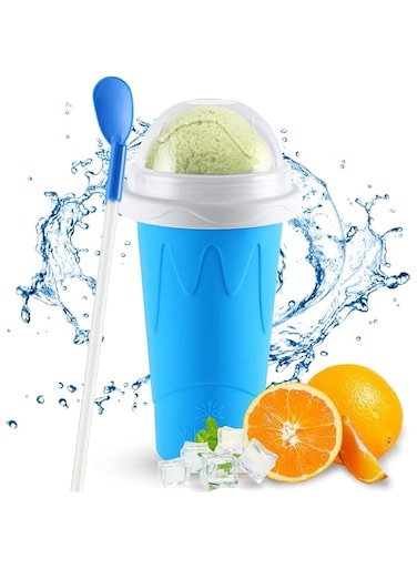 MAGA ZONE Slushie Cup Maker Squeeze - DIY Quick Frozen Magic Cup Slushy with Lids and Straws - Cool Stuff Birthday Gifts for Kids