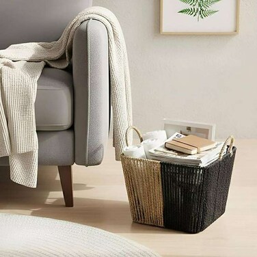 Home Malorie Storage Basket - Brown and Black