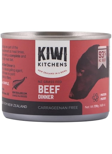 Kiwi Kitchens Grass Fed Beef Dinner Canned Wet Dog Food 170g