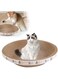 Cardboard Cat Scratcher, Density Cat Scratch, Corrugated Cat Scratching Pad Box Durable for Furniture Protection, Cat Scratcher Bowl Cardboard Bed Lounger Couch for Indoor Cats Sleeping (Round)