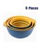 6 Sets Kitchen Colander Strainer Set, BPA-Free Colander PP Set, Safe and Non-toxic Portable Food Strainer Drain Basin Basket for Fruit, Vegetables, Bowls (6 Drain Baskets and 6 Baskets)