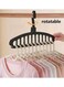 Versatile Black Multi-Hole Travel Hanger - Space-Saving Clothes Organizer with Hooks for Efficient Storage and Drying Rack, Ideal for Home And Retail Use, Hangers for Clothes