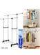ARTC Portable Stainless Steel Adjustable And Movable Double And Single Pole Clothes Rack Hanger For Indoor and Outdoor