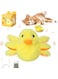 TZL Interactive Cat Toys Duck for Indoor Cats-USB Rechargeable Soft Cute Duck Toy,Refillable Plush Catnip Toy,Realistic Duck Quack and Electric Flapping Wings Duck Toy for Kitten Exercise (YELLOW)