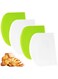 Pcs Dough Scraper Sharp-Edged Multi-Angle Cake Scraper Non-Slip Baking Tool Decorating Tool Shaping Tool (White,Green)