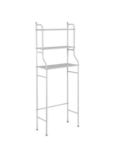 Sulfar 3 Shelf Bathroom Space Saver,Over The Toilet Rack,Bathroom Corner Stand Storage Organizer Accessories,The Washing Machine,Bathroom Tower Shelf，（White2