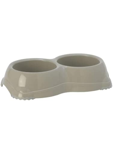 Moderna Double Smarty Pet Bowl, 2 X 330 ml, Warm Grey