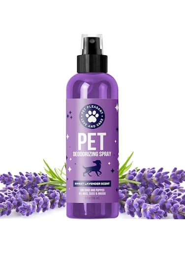 Lavender Oil Dog Deodorizing Spray - Dog Spray for Smelly Dogs and Puppies and Dog Calming Spray with Lavender Essential Oil - Dog Deodorizer for Smelly Dogs Dog Essentials and Dog Detangler Spray