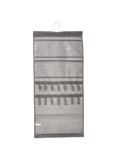 Whitmor Hanging Jewelry Organizer File Crosshatch Gray, One Size