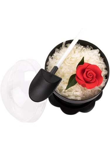 Black And White Plastic Flower Pot Shovel Spoon - 100Ct Box - Restaurantware