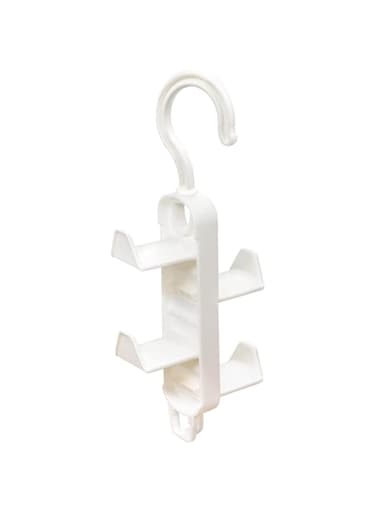 ELECDON Purse Organizer for Women, Hanging Handbag Storage with 8 Durable Plastic Hooks, Space-Saving Closet Solution, 2 Pack (White)