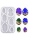 and Oval Resin Jewelry Molds,6 Cavities Silicone Pendant Molds for Resin Epoxy,Resin Casting Molds with Hanging Hole for DIY Gem Cabochon Pendant, Earring, Necklace Jewelry Making