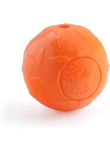 Planet Dog Orbee-Tuff Diamond Plate Orange Treat-Dispensing Dog Toy, Large