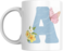 Floral Butterfly Alphabet Coffee Mug, Select Your Alphabet Letter, Gift for Women (A)