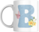 Floral Butterfly Alphabet Coffee Mug, Select Your Alphabet Letter, Gift for Women (B)