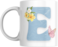Floral Butterfly Alphabet Coffee Mug, Select Your Alphabet Letter, Gift for Women (E)