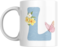 Floral Butterfly Alphabet Coffee Mug, Select Your Alphabet Letter, Gift for Women (L)