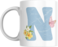 Floral Butterfly Alphabet Coffee Mug, Select Your Alphabet Letter, Gift for Women (N)