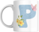 Floral Butterfly Alphabet Coffee Mug, Select Your Alphabet Letter, Gift for Women (P)