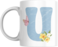 Floral Butterfly Alphabet Coffee Mug, Select Your Alphabet Letter, Gift for Women (U)