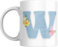 Floral Butterfly Alphabet Coffee Mug, Select Your Alphabet Letter, Gift for Women (W)