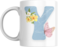 Floral Butterfly Alphabet Coffee Mug, Select Your Alphabet Letter, Gift for Women (Y)